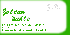 zoltan muhle business card